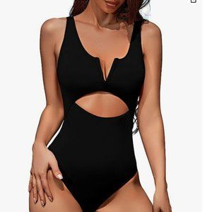 Meyeeka Womens One Piece Swimsuits Tummy Control Bathing Suit for Women Push Up
